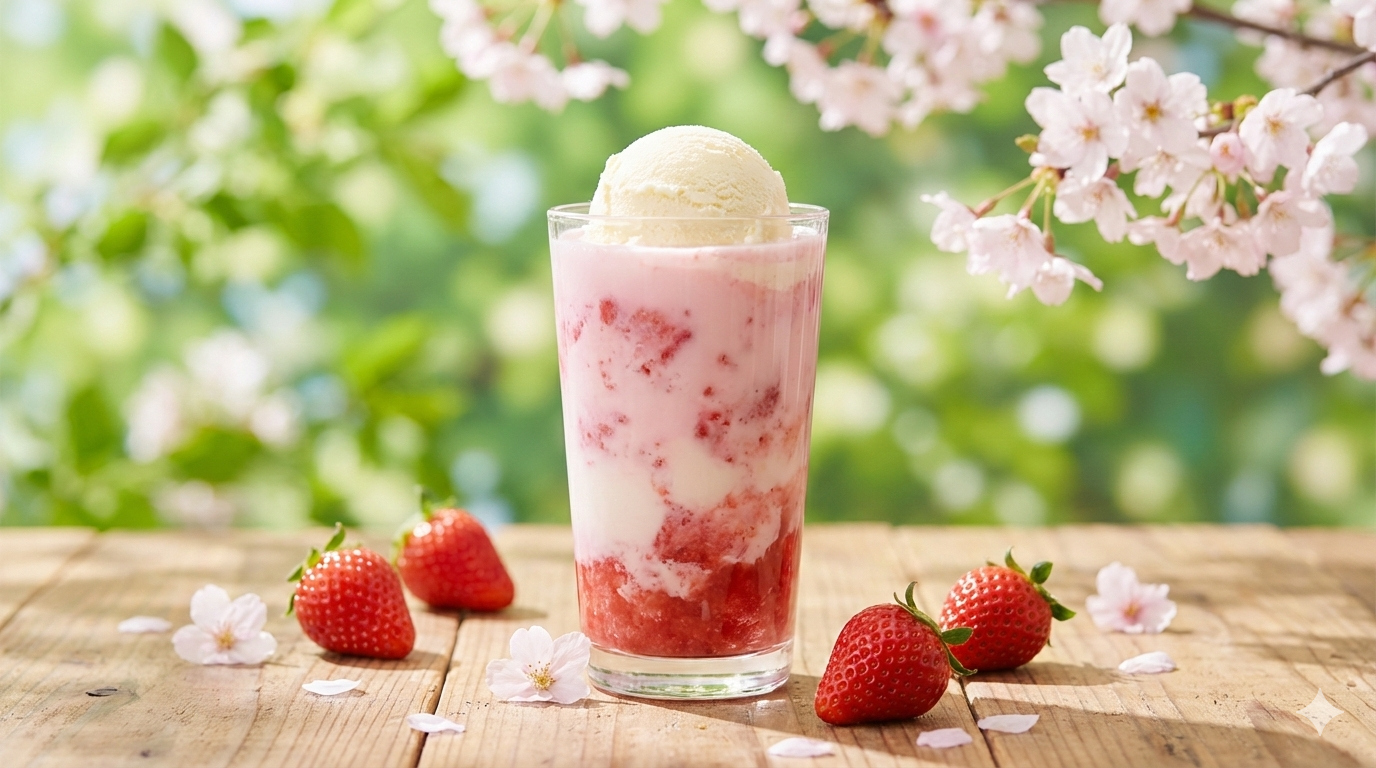 3月限定ドリンク 「とろける甘さ、春色ごほうび。」